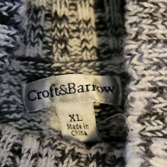 NWT CROFT & BARROW Textured Raglan Knit Sweater - Picture 4 of 5